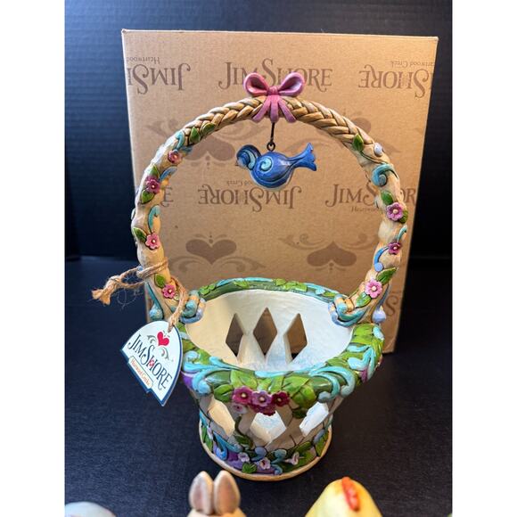 Jim Shore Heartwood Creek 2012 Basket Full Of Surprises Bunny Chick Eggs Easter - Picture 13 of 16